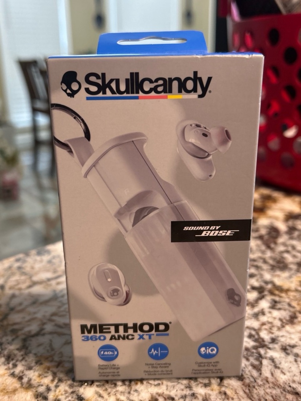 Skullcandy XT Earbuds Packaging in Blue and Yellow